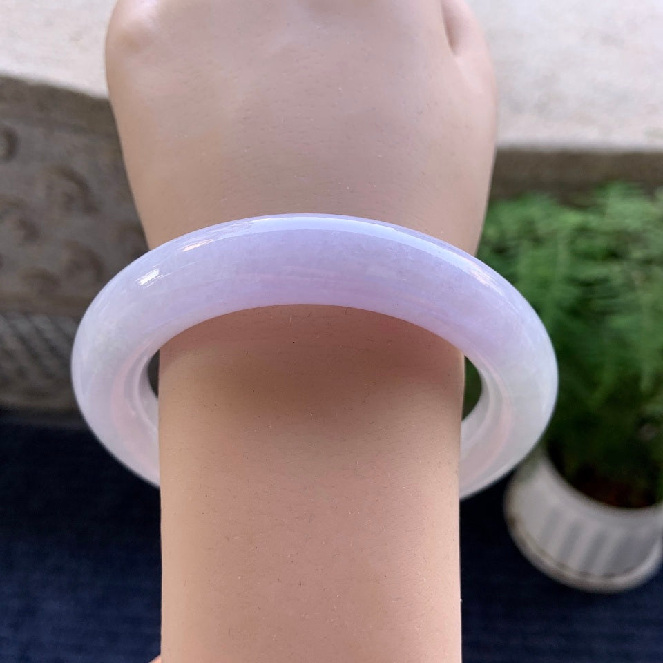 糯种紫罗兰圆条手镯（58.7mm）（yc079184）