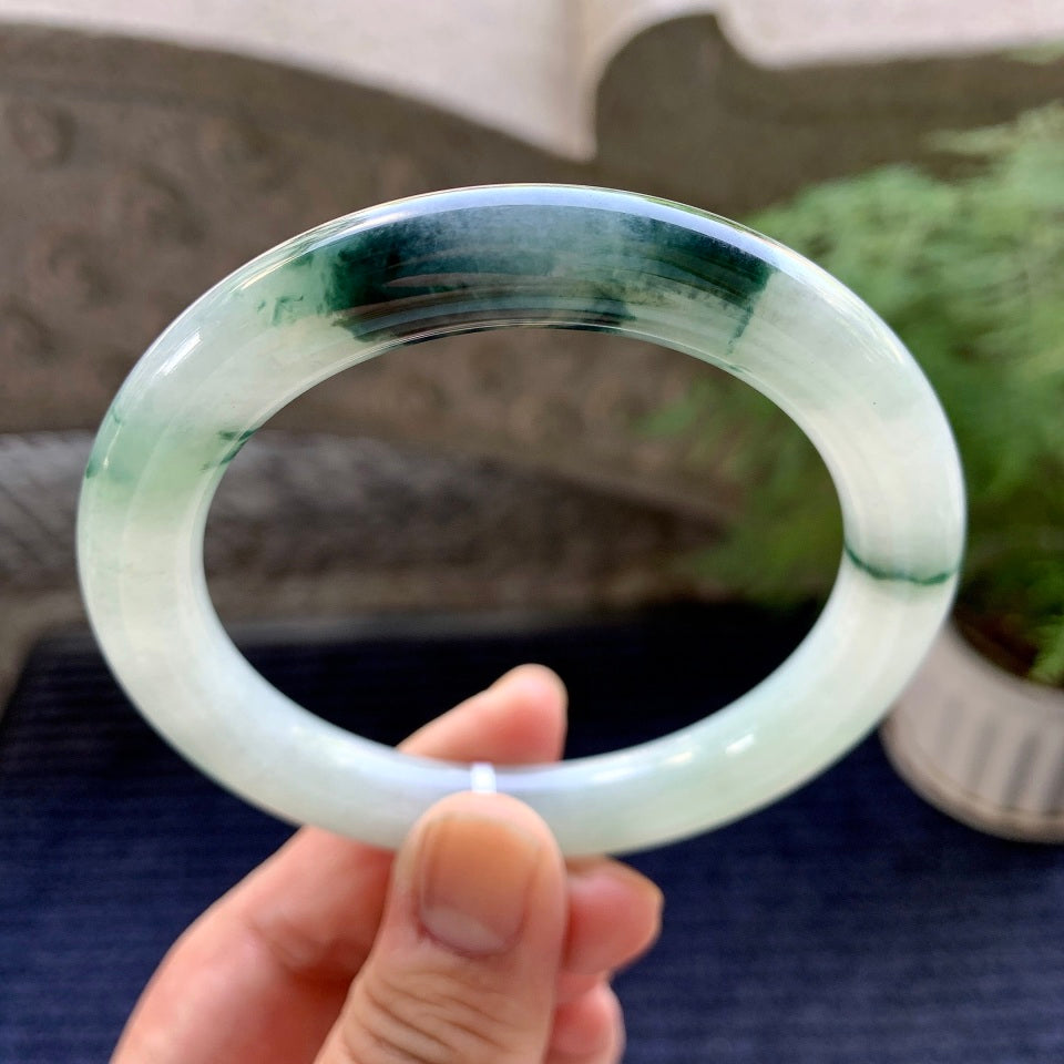 细糯种飘花圆条手镯（59.6mm）（yc098527）