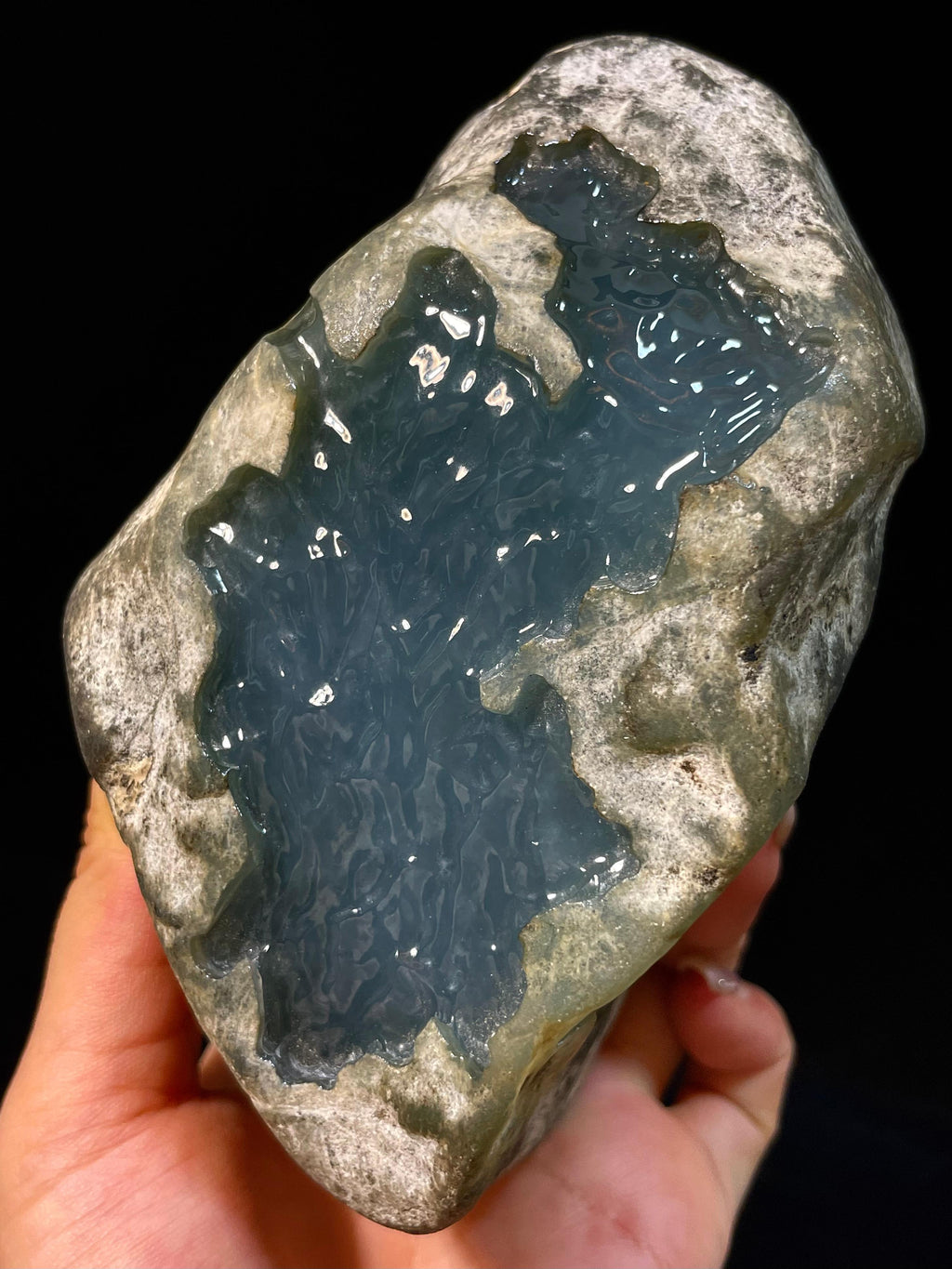老坑莫西沙天空蓝开窗料（yc335813）