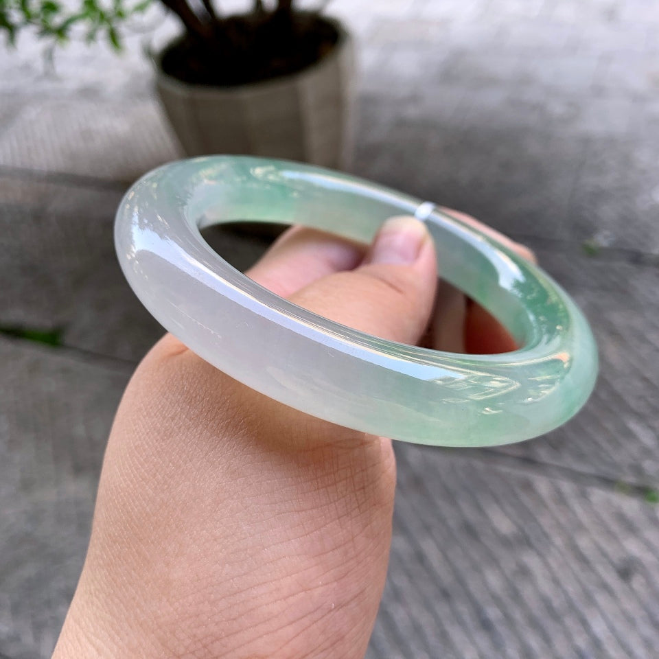 冰种晴水圆条手镯（61.4mm）（yc116136）
