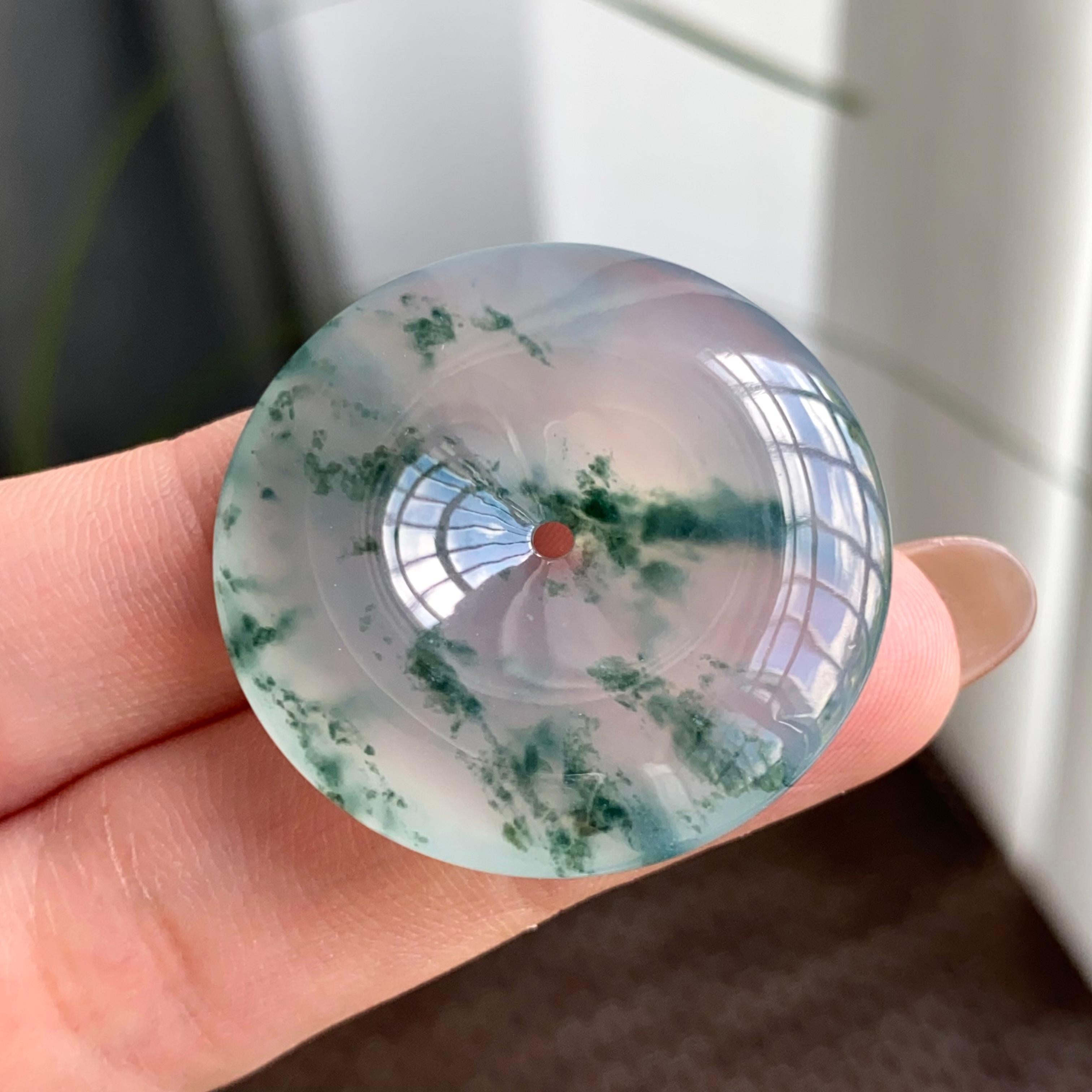 冰种飘花平安扣吊坠（yc263836）