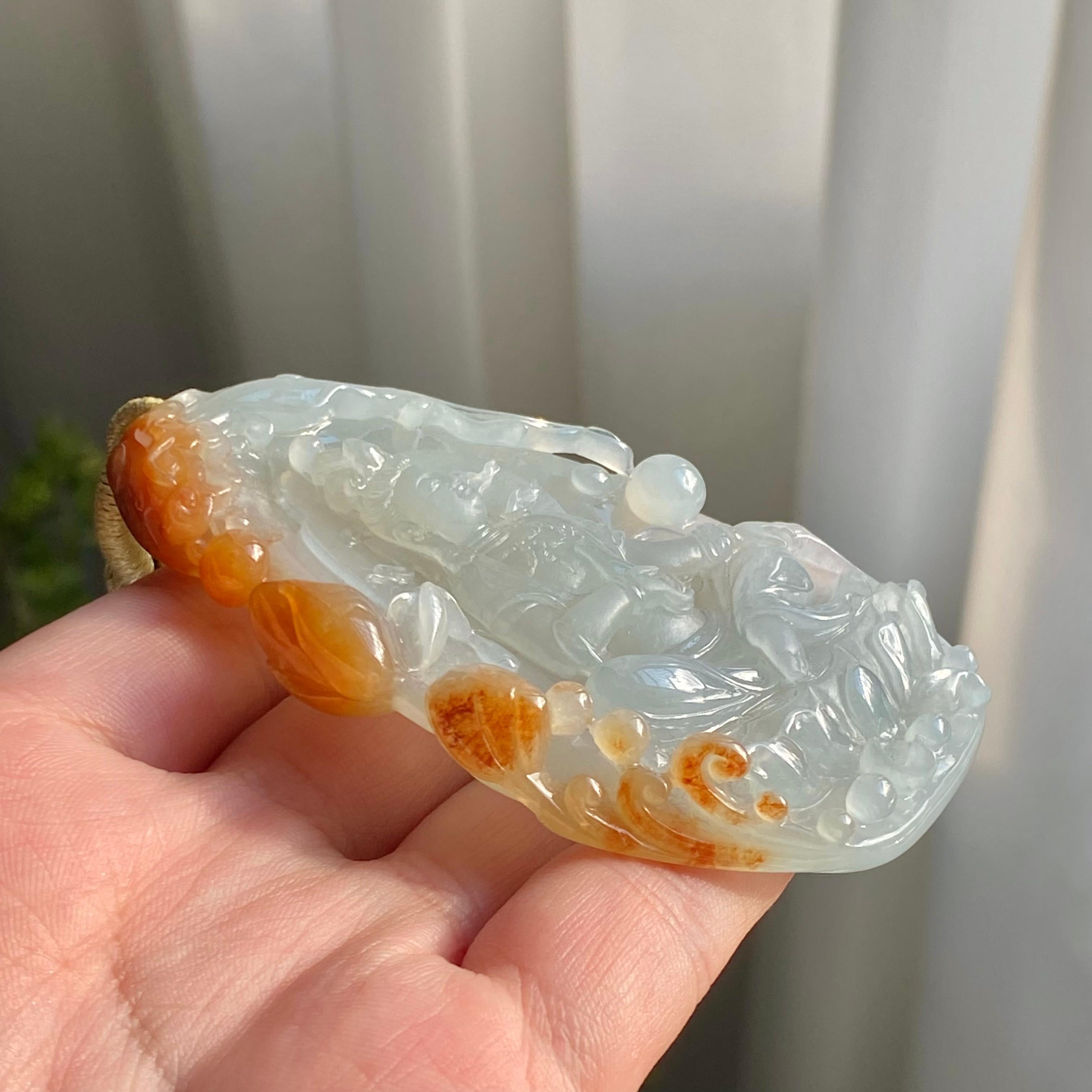 糯冰种双彩度母牌吊坠（yc214708）