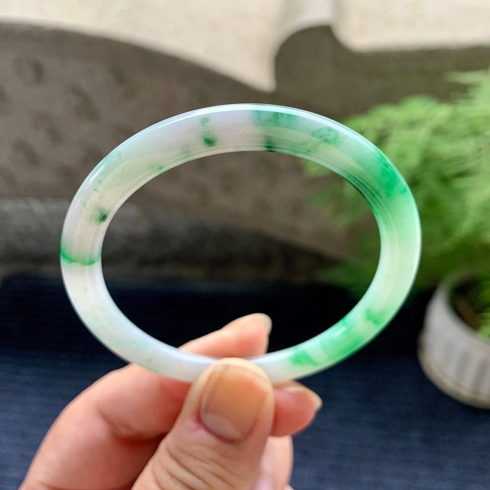 细糯种飘花圆条手镯（53mm）（yc096279）