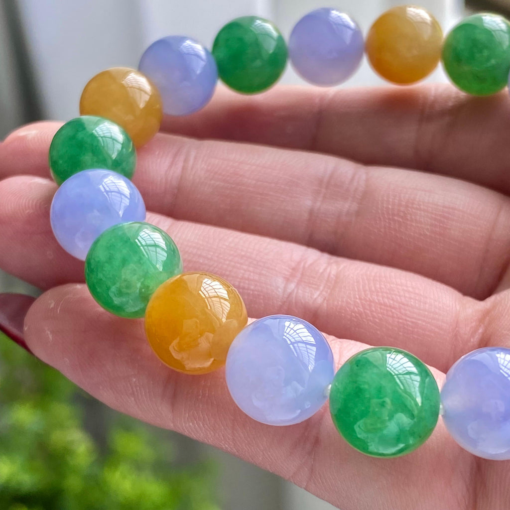 糯冰种多宝单圈手串（19颗）（yc203438）