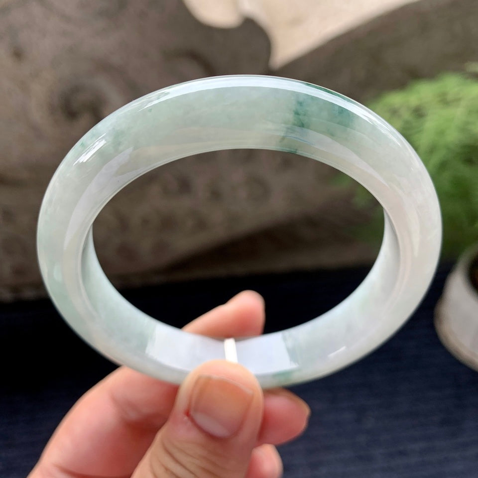 糯种飘花平安镯（58.7mm）（yc090942）