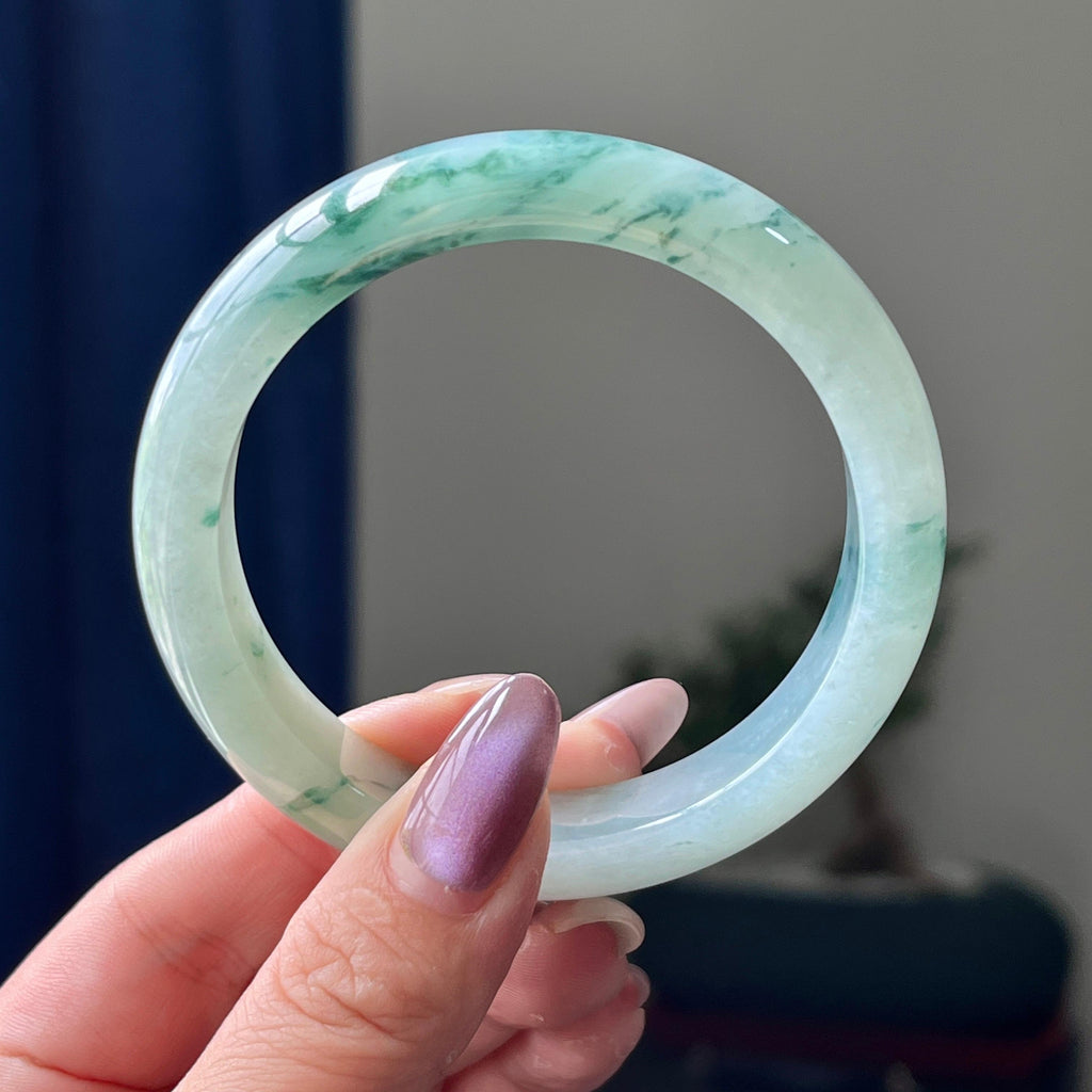 细糯种飘花平安镯（57圈）（yc198090）