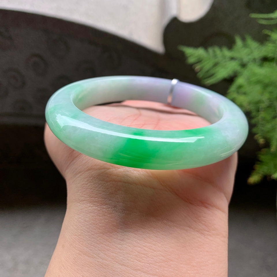 细糯种春彩平安镯（63mm）（yc097041）