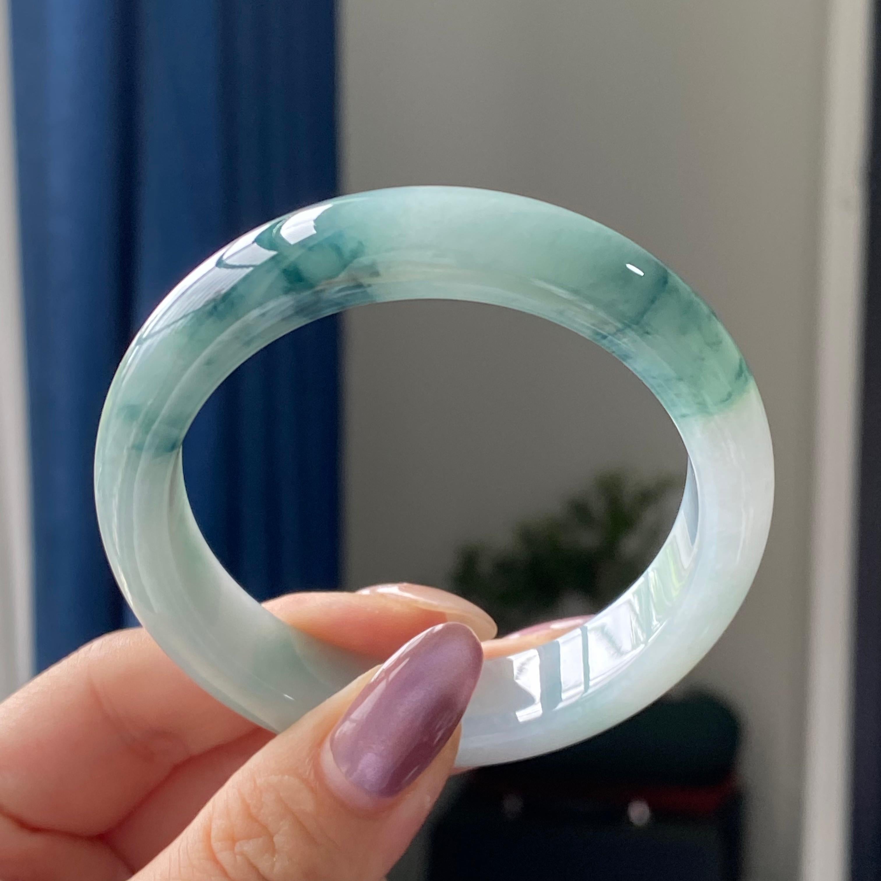 细糯种飘花平安镯手镯（54圈）（yc196858）