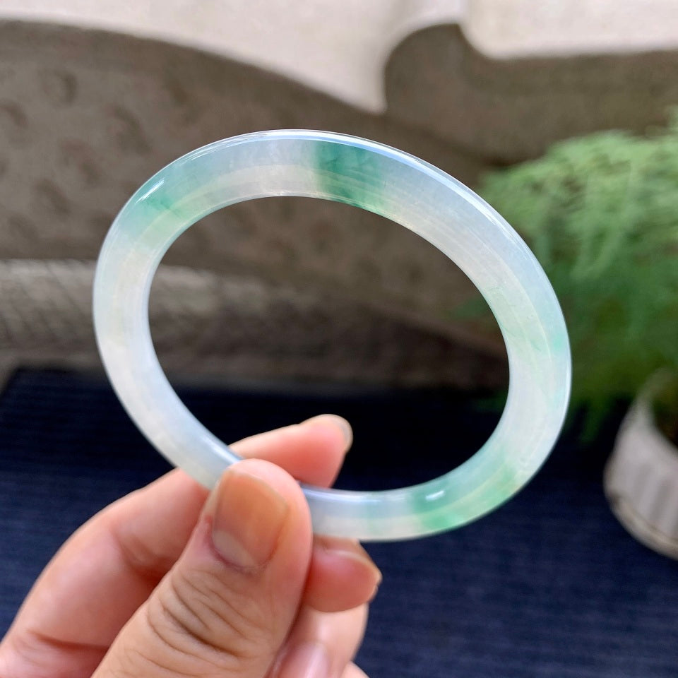 细糯种飘花圆条手镯（53.3mm）（yc116156）