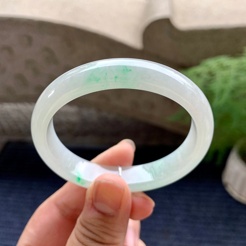 细糯种飘绿贵妃手镯（54.5mm）（yc116158）