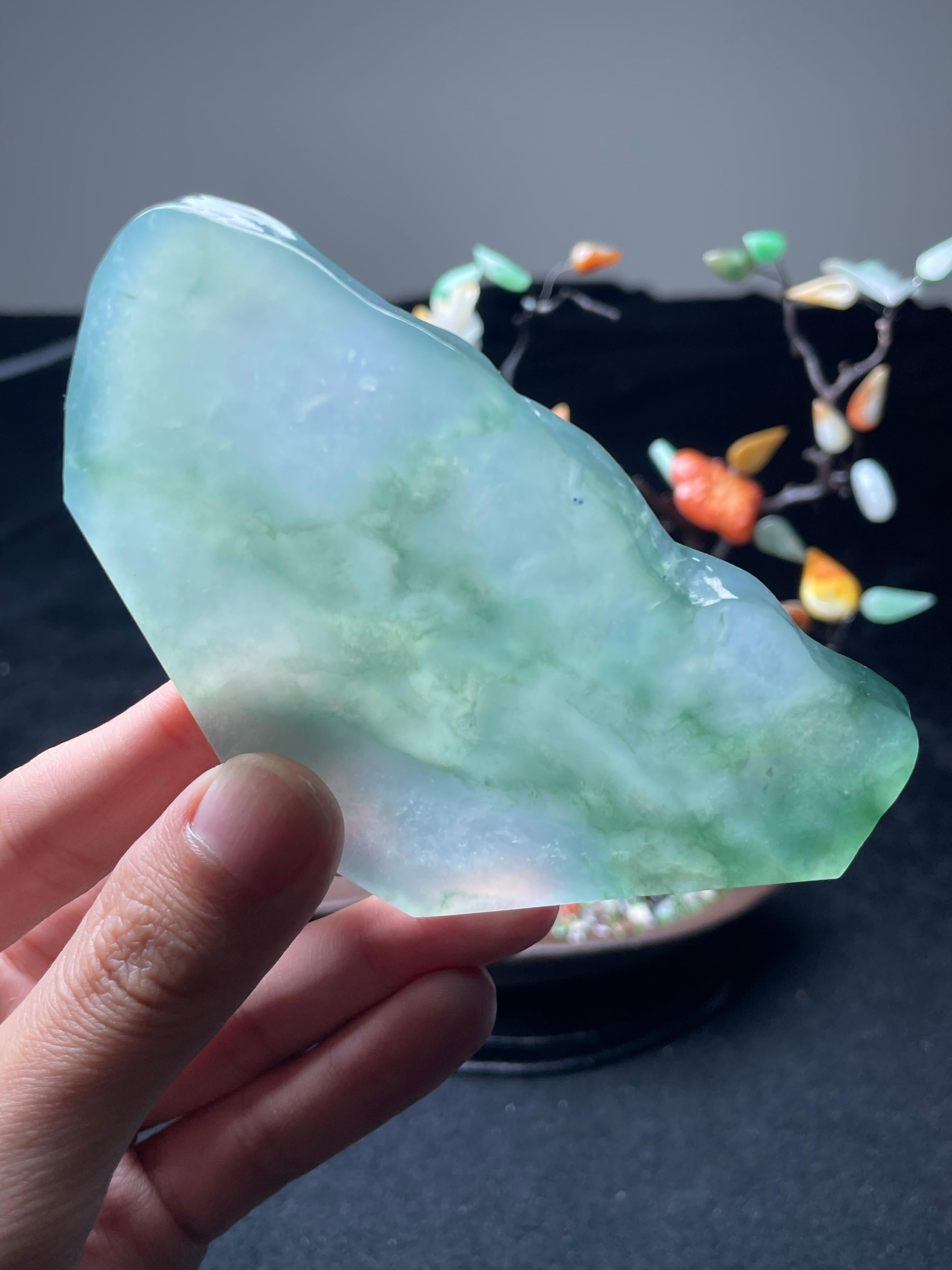 冰飘绿花牌子料（yc521366）