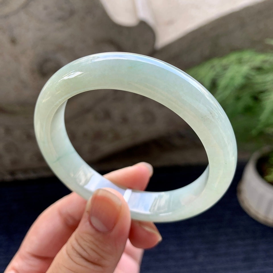 细糯种淡晴底平安镯（55.5mm）（yc090497）