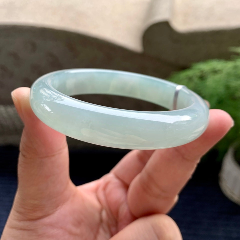 糯冰种晴水底平安镯（57.8mm）（yc107676）