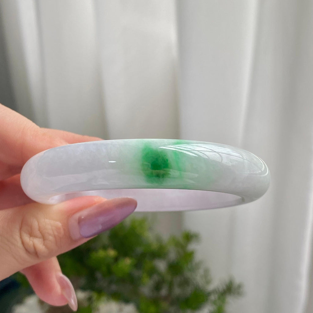 细糯种白底青平安镯（56圈）（yc201864）