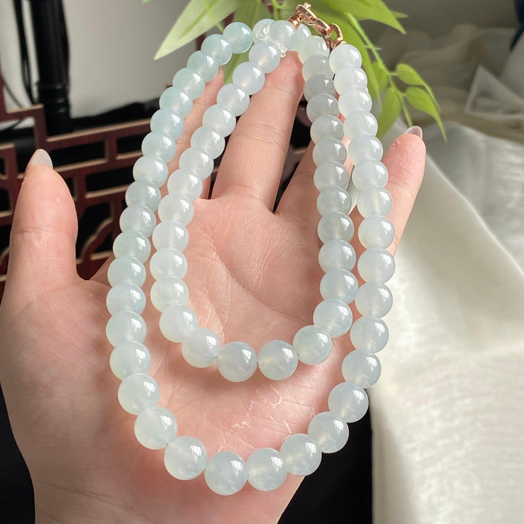 冰种晴底珠链（66颗）（yc196841）