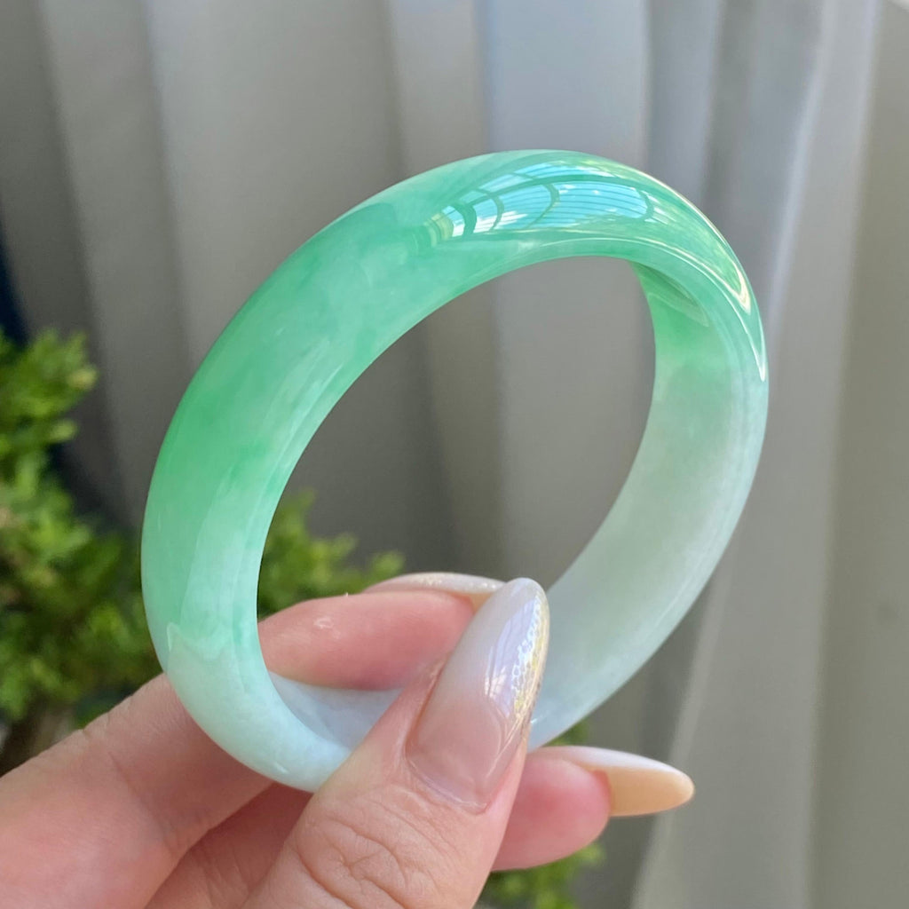 细糯种伴山水平安镯（56圈）（yc214373）