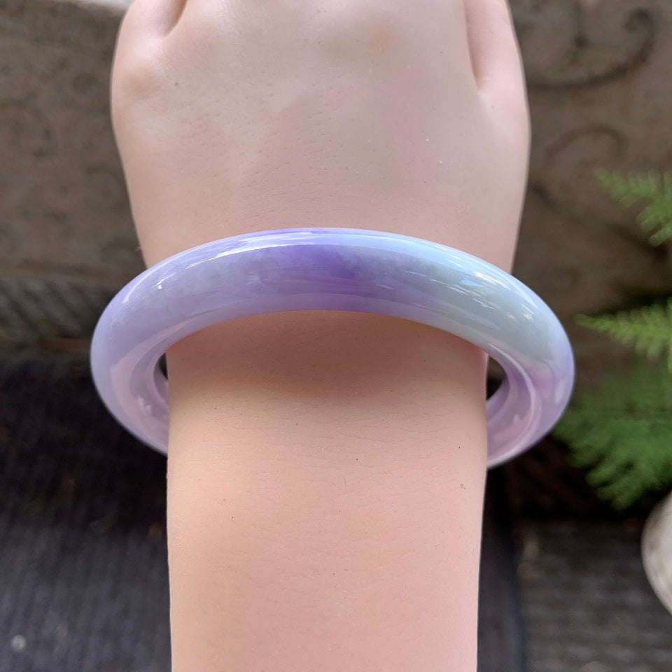糯种紫罗兰圆条手镯（61mm）（yc029110）