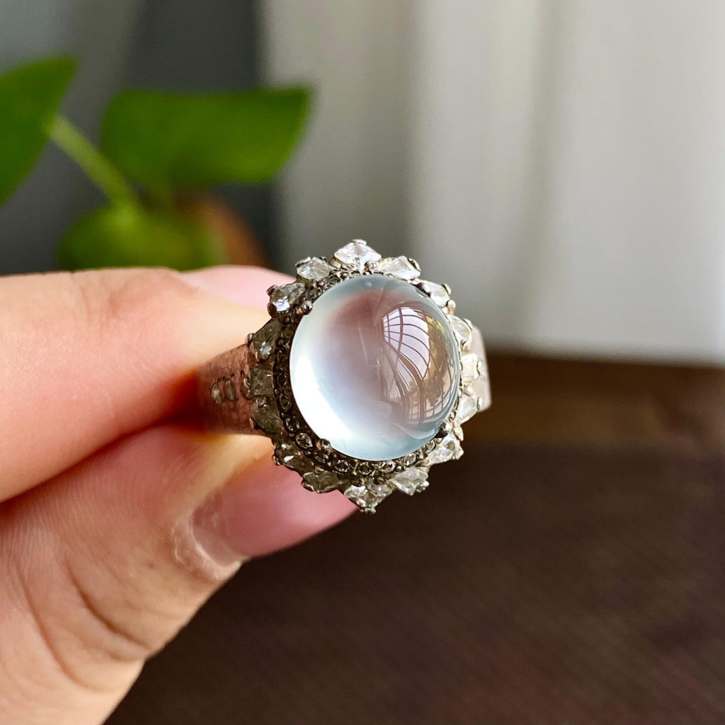 玻璃种白月光裸石蛋面（yc282946）