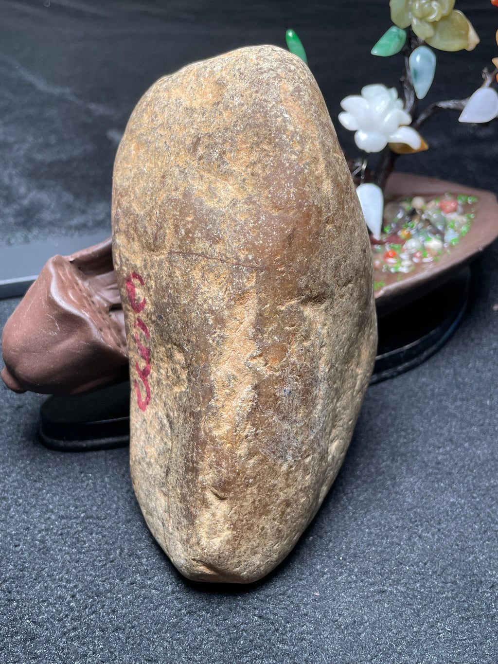 大马坎开窗冰黄手镯料（yc534156）