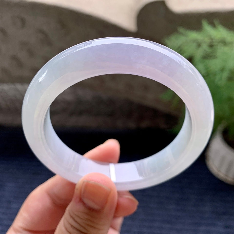 细糯种淡紫罗兰平安镯（57mm）（yc107697）
