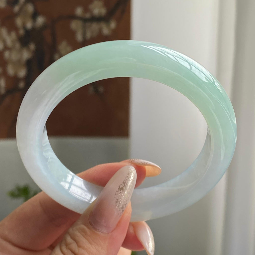 糯冰种晴底平安镯（56圈）（yc221703）