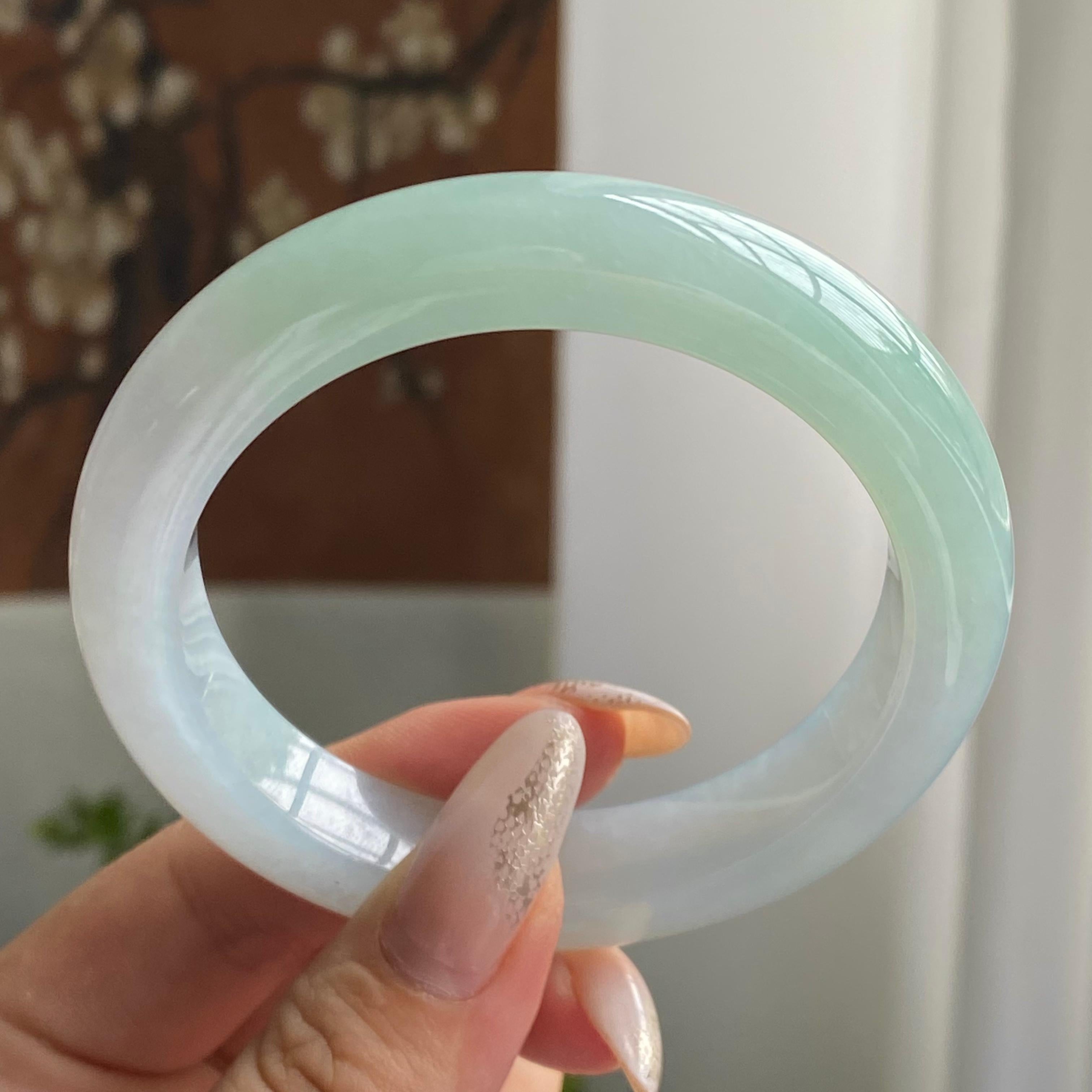 糯冰种晴底平安镯（56圈）（yc221703）