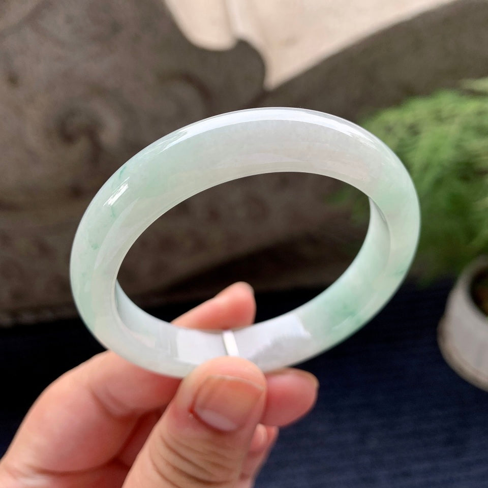 细糯种飘花平安镯（52.8mm）（yc090933）