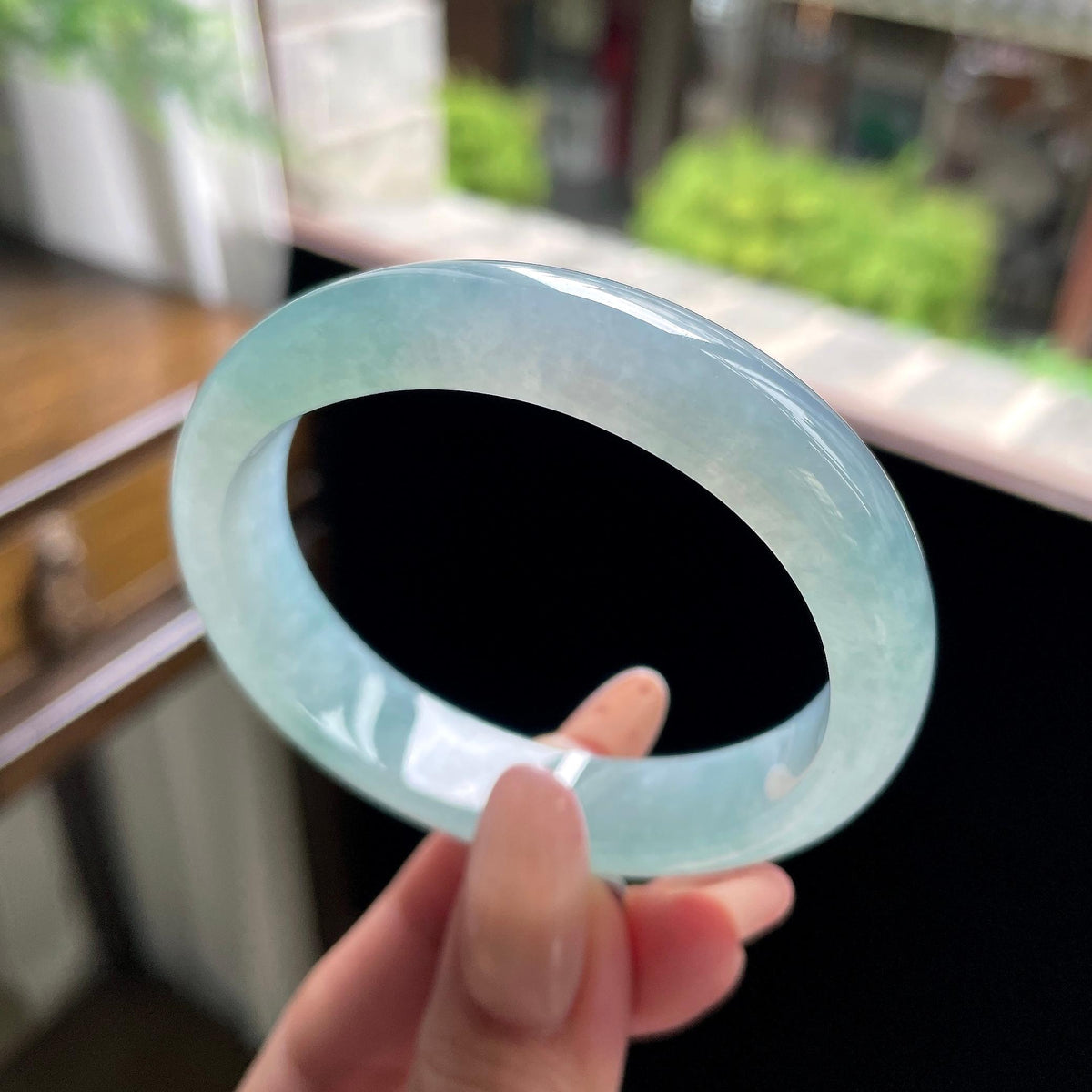 糯冰种晴蓝底贵妃 54.3圈 天然缅甸A货翡翠（yc696418）