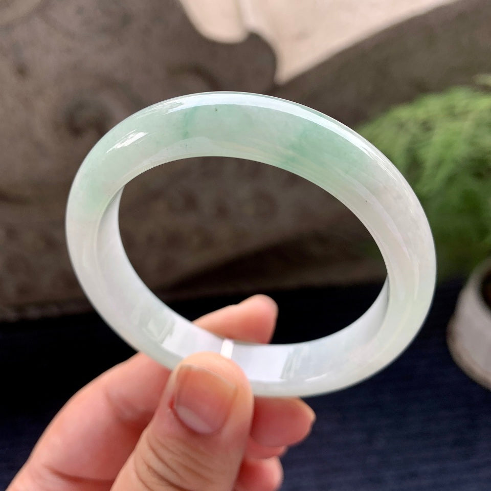 细糯种飘花平安镯（52.8mm）（yc090933）