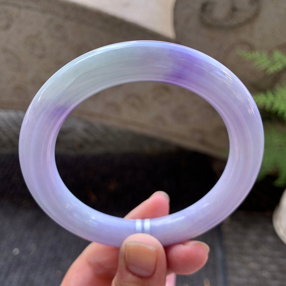 糯种紫罗兰圆条手镯（61mm）（yc029110）