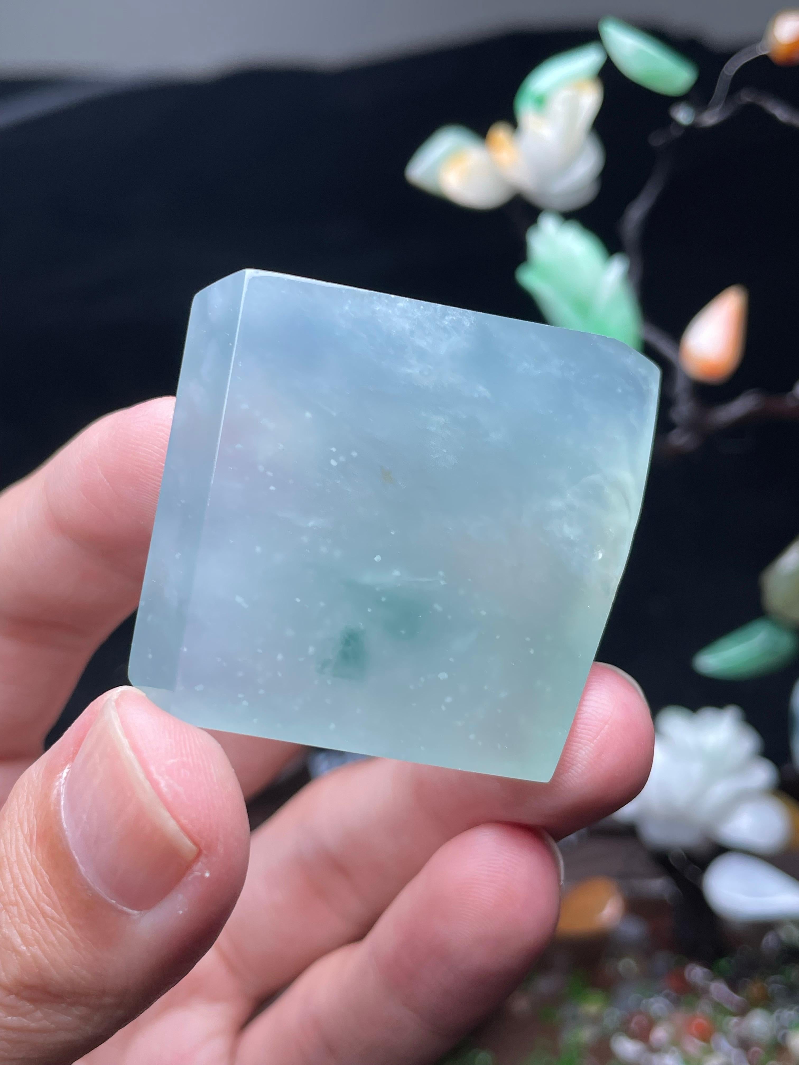 冰晴雪花棉飘花方块片料（yc513257）