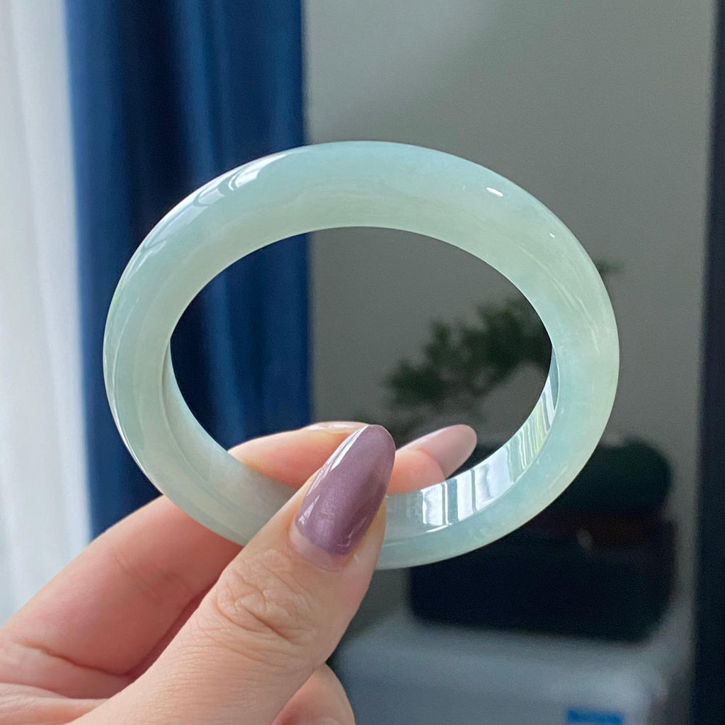 糯冰种晴底平安镯手镯（57圈）（yc196183）