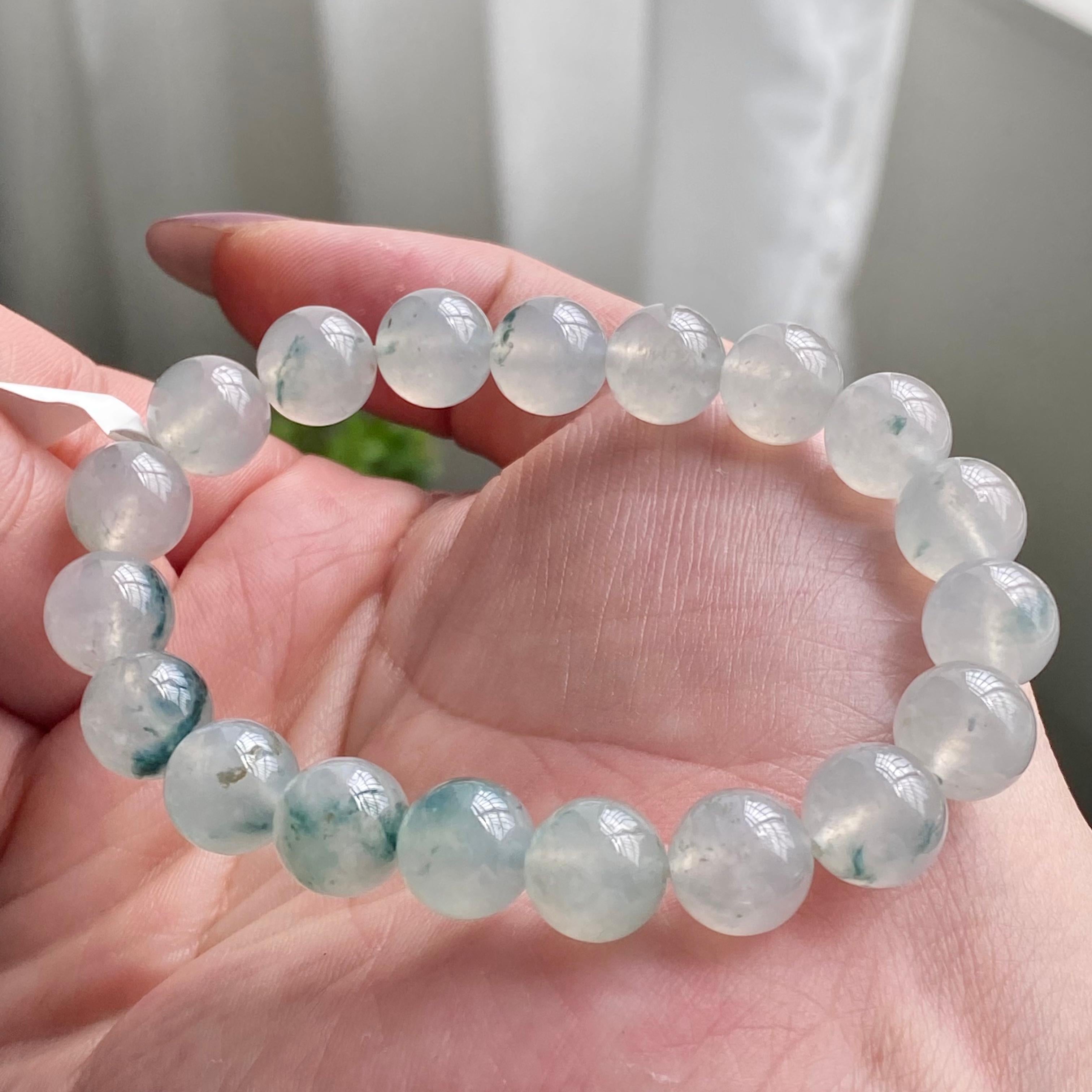 冰种飘花单圈手串（19颗）（yc202559）