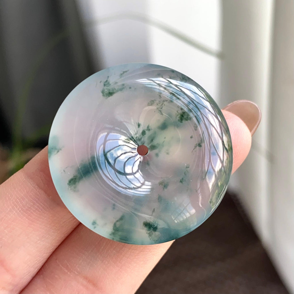 冰种飘花平安扣吊坠（yc263836）