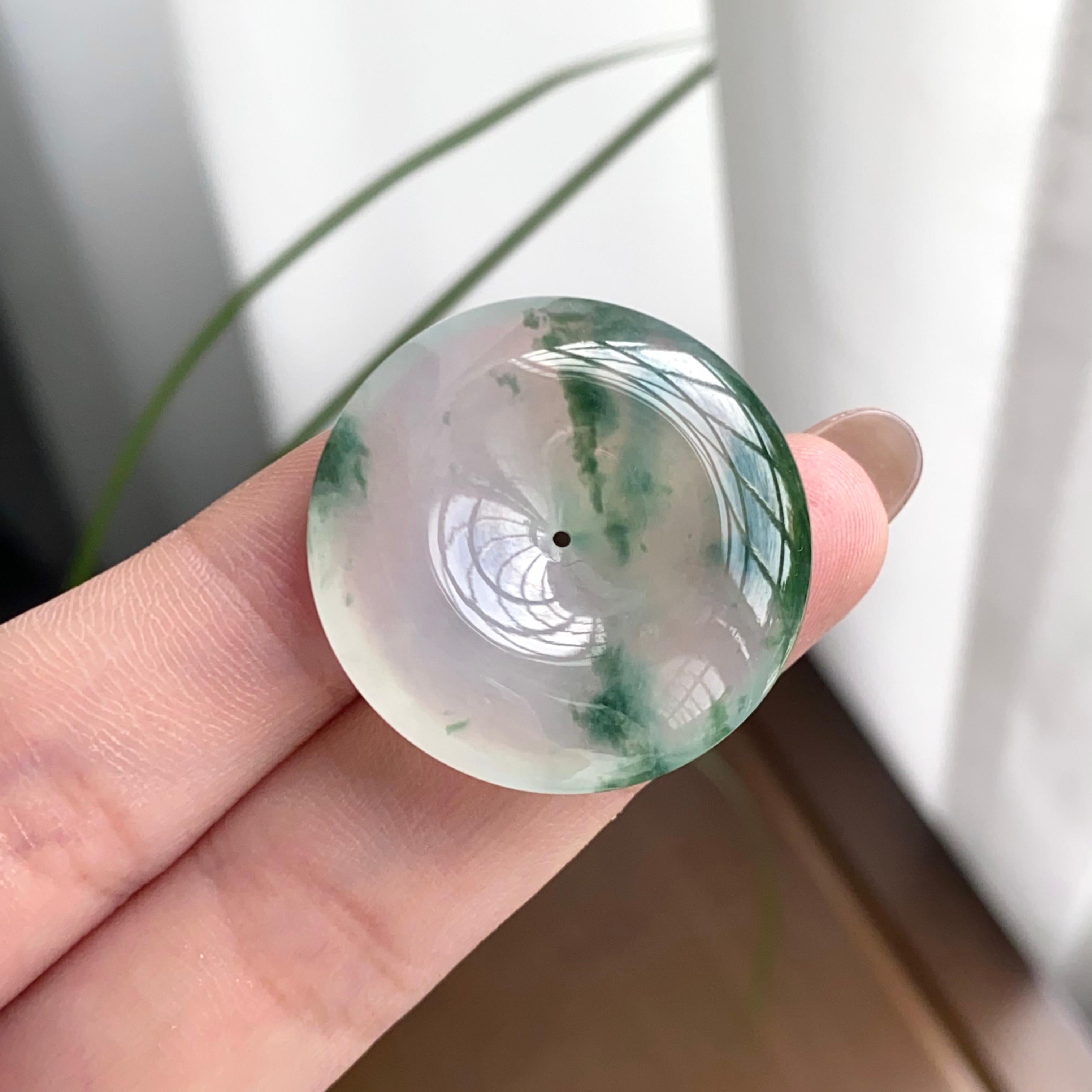 冰种飘花平安扣吊坠（yc262767）