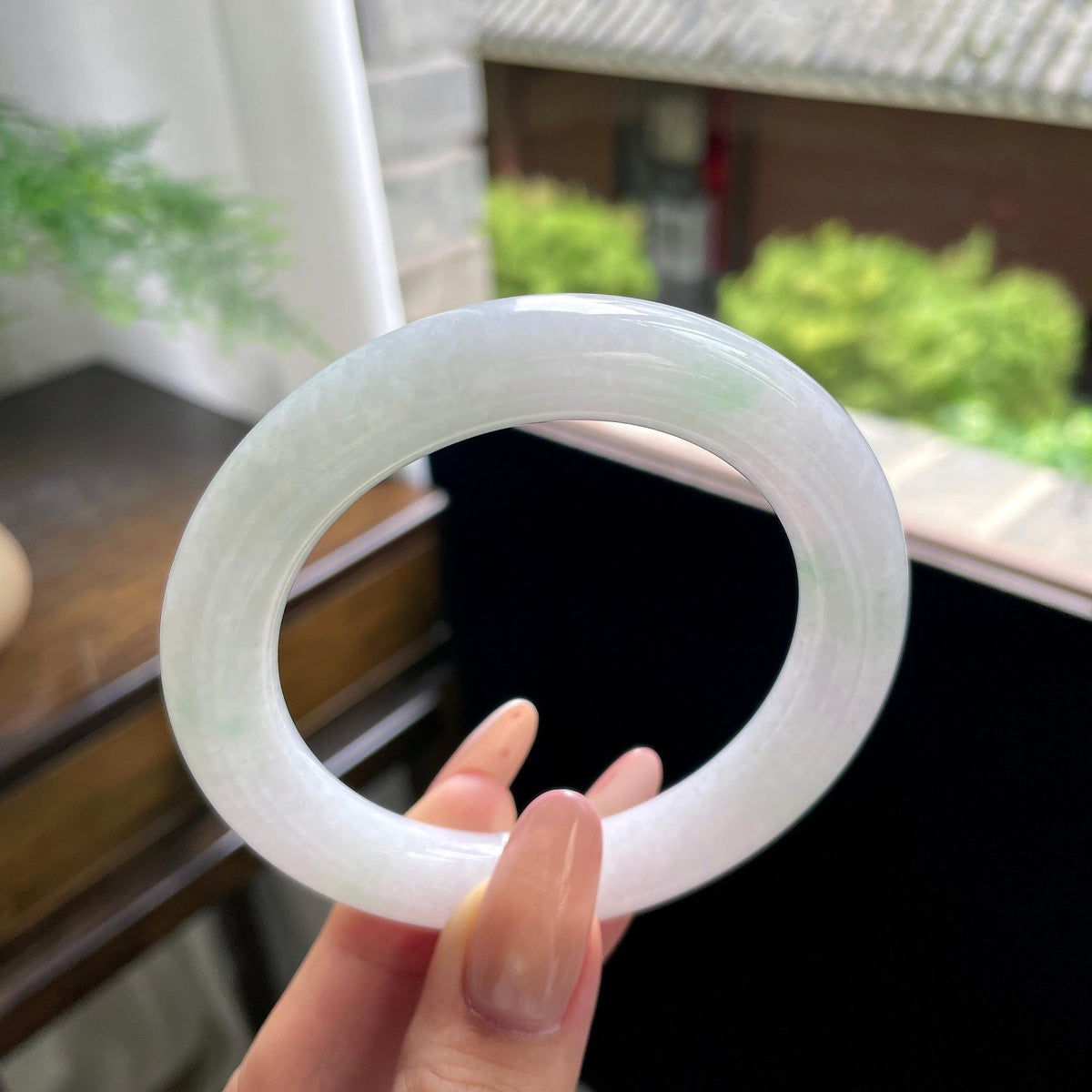 糯种白底青圆条 57圈 天然缅甸A货翡翠（yc703286）