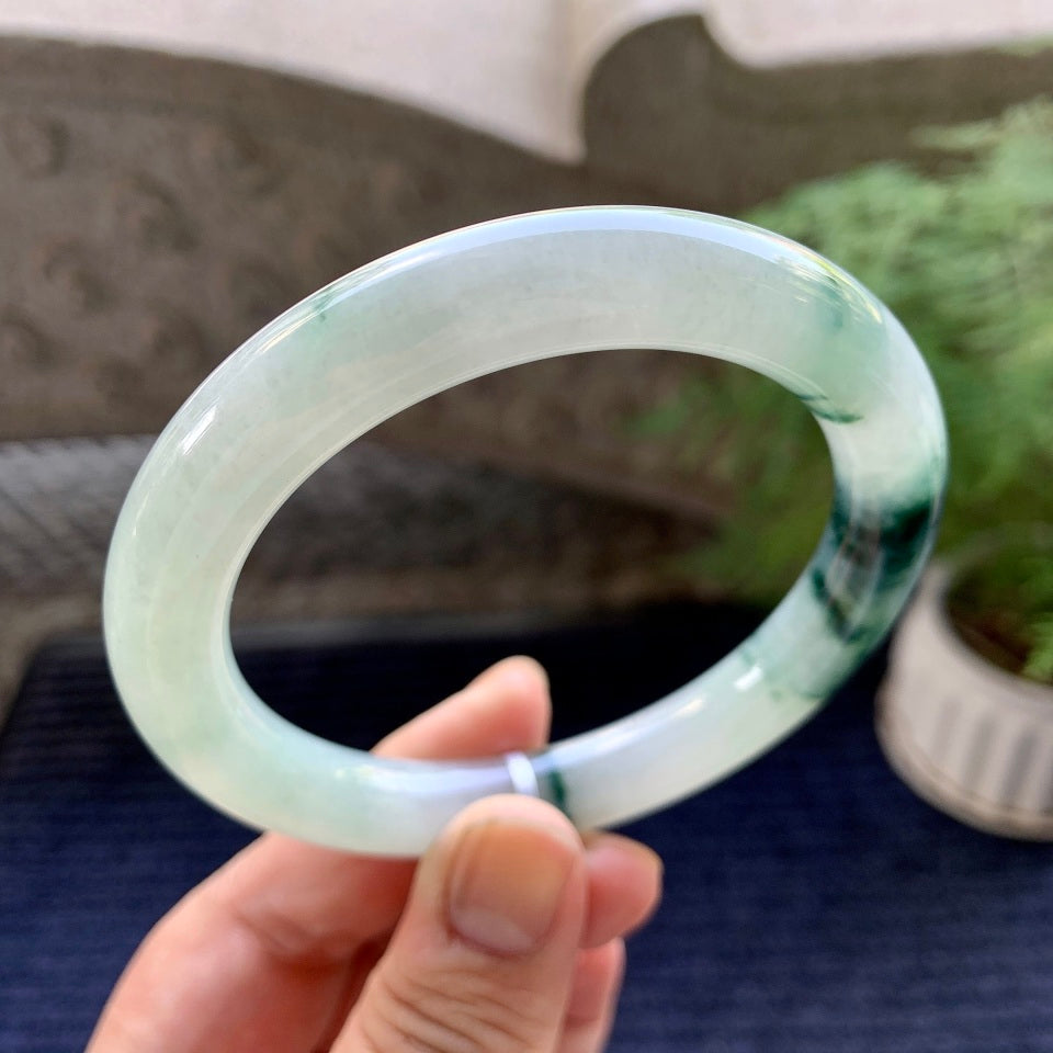 细糯种飘花圆条手镯（59.6mm）（yc098527）
