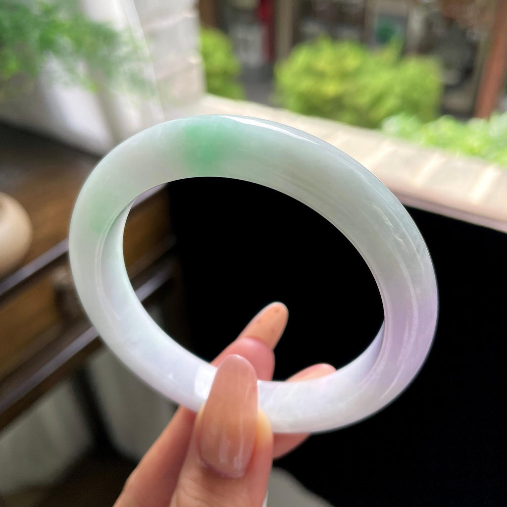 细糯种春彩正圈平安镯 58.6圈（yc707474）