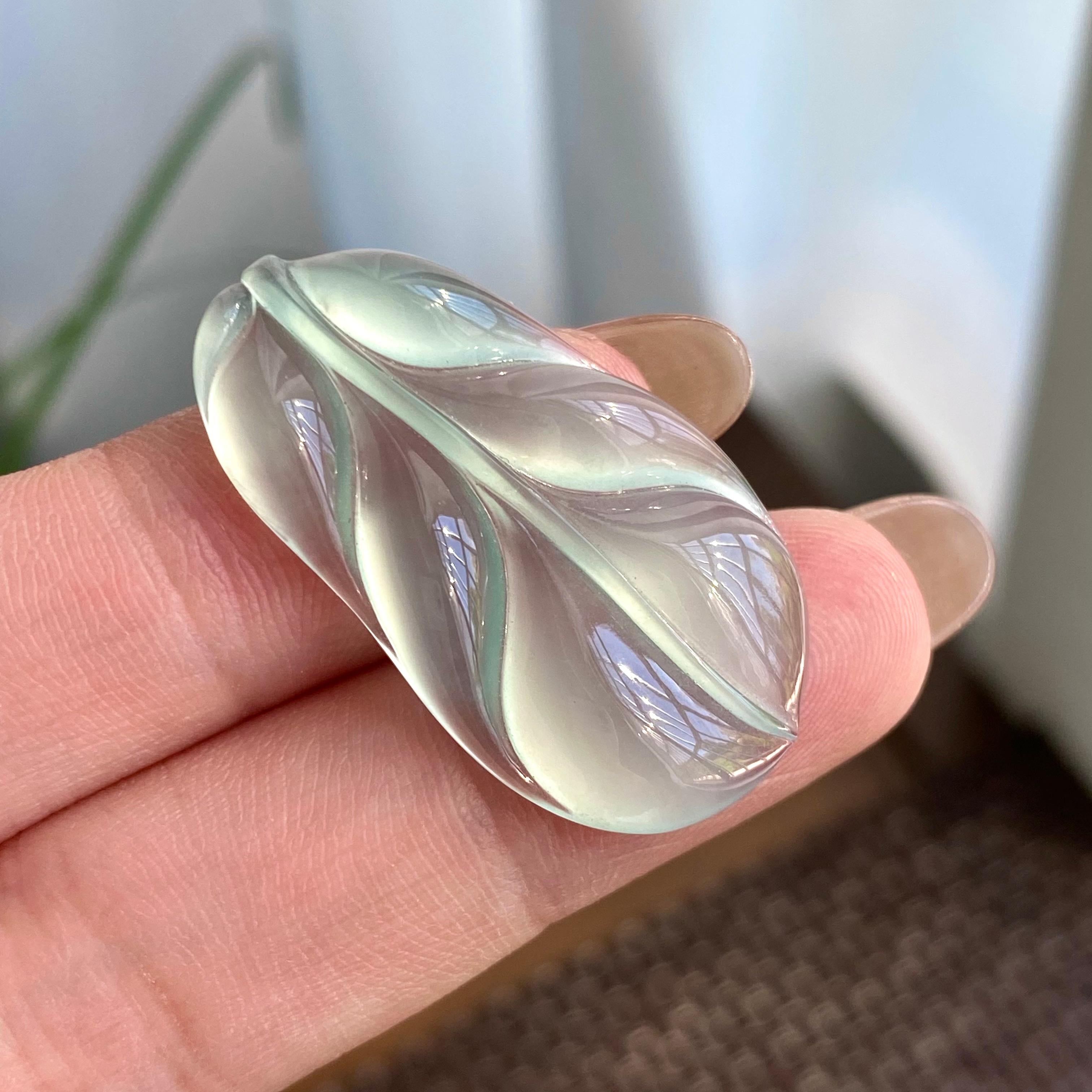 高冰种晴底玉叶吊坠（yc266156）