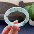 糯冰种飘花平安镯（54.3mm）（yc116060）