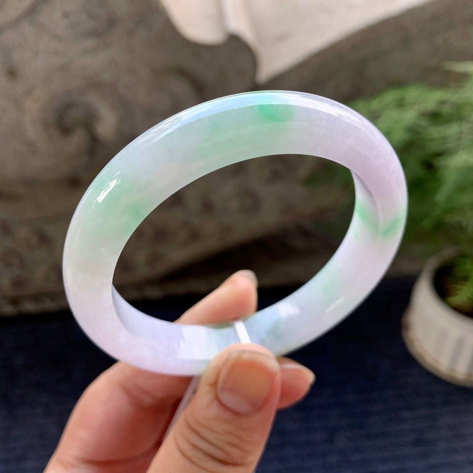 细糯种飘花平安镯（57.6mm）（yc089902）