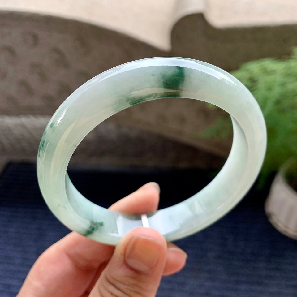细糯种飘花平安镯（60mm）（yc114581）