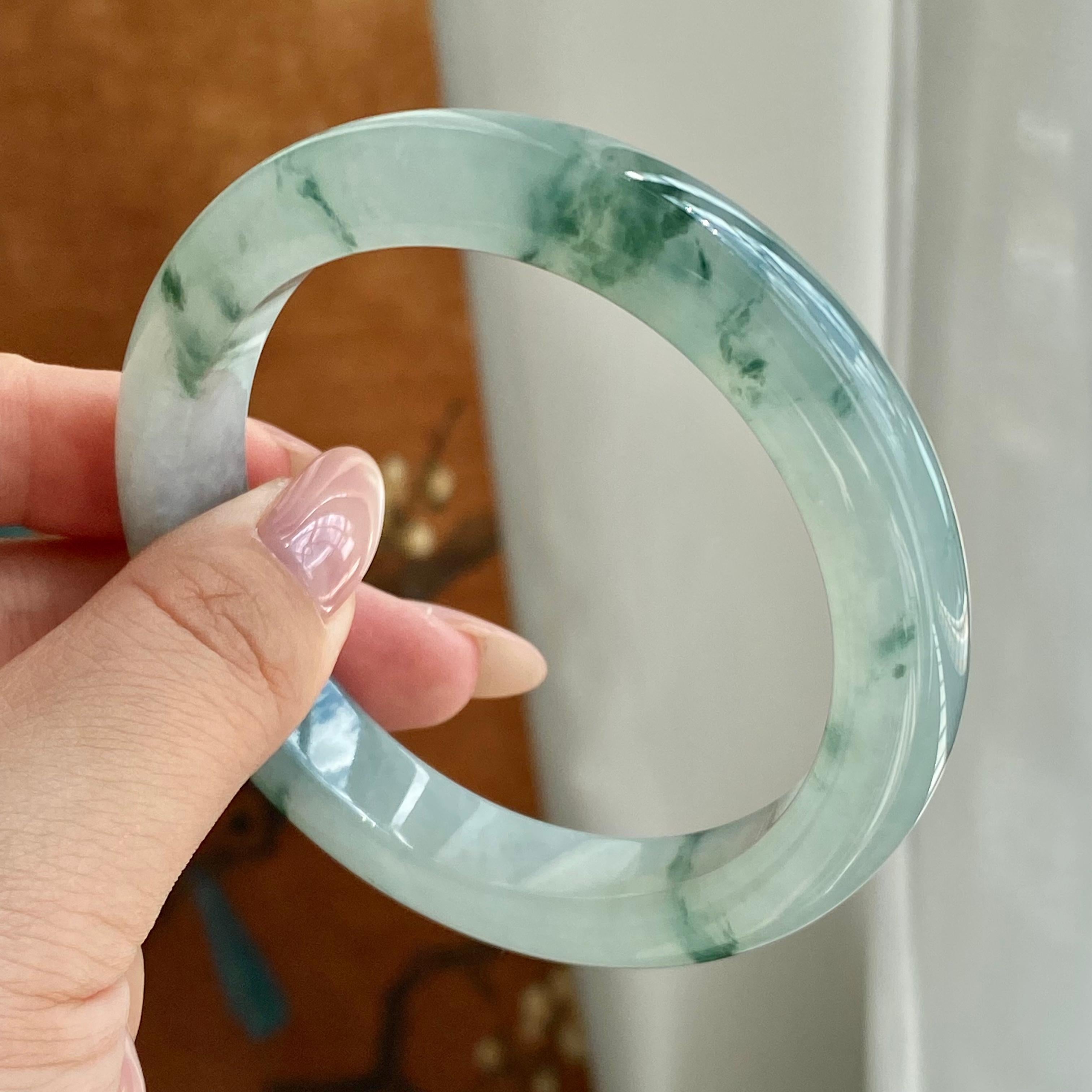 冰种飘花平安镯（57圈）（yc229108）