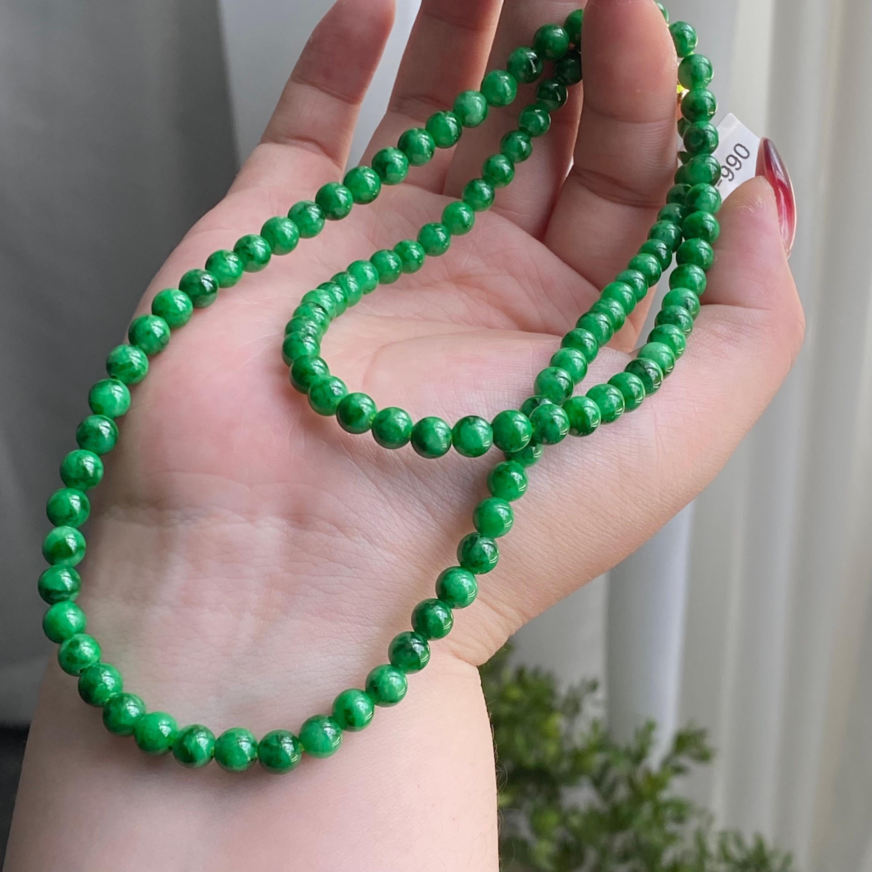 细糯种满绿珠链（102颗）（yc212974）
