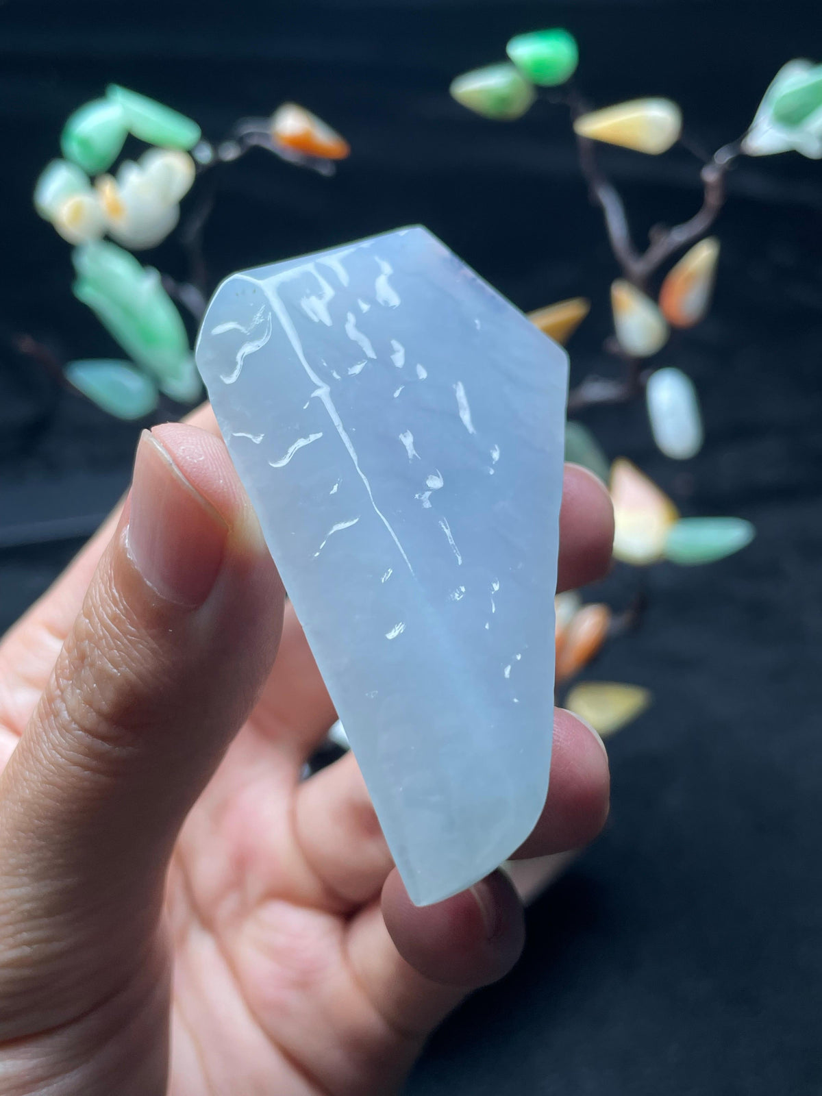 淡春紫翡翠片料（yc708087）