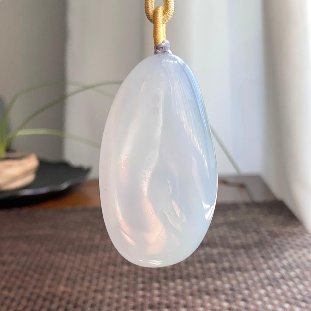 糯冰种白月光观音牌吊坠（yc265661）