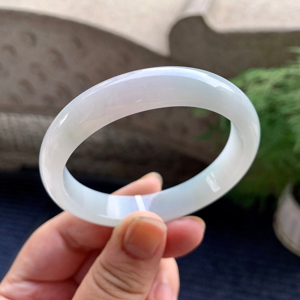 糯冰种飘花贵妃手镯（54.6mm）（yc107011）