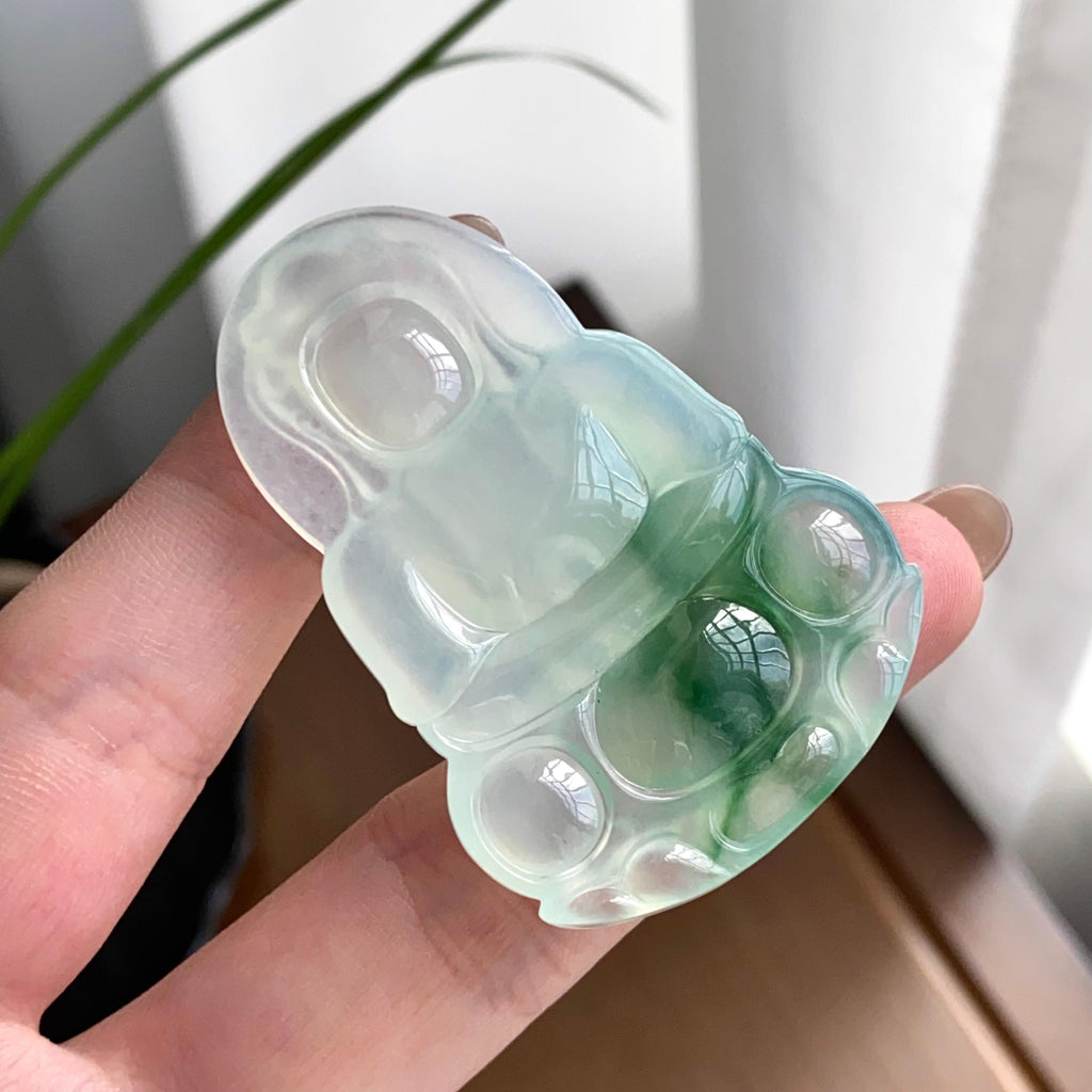 糯冰种飘花观音吊坠（yc262749）