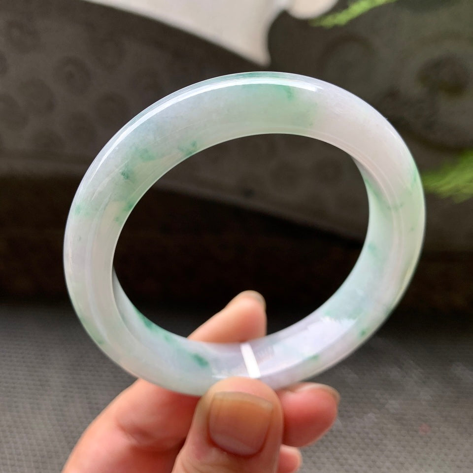 糯化飘花平安镯（52.4mm）（yc029089）