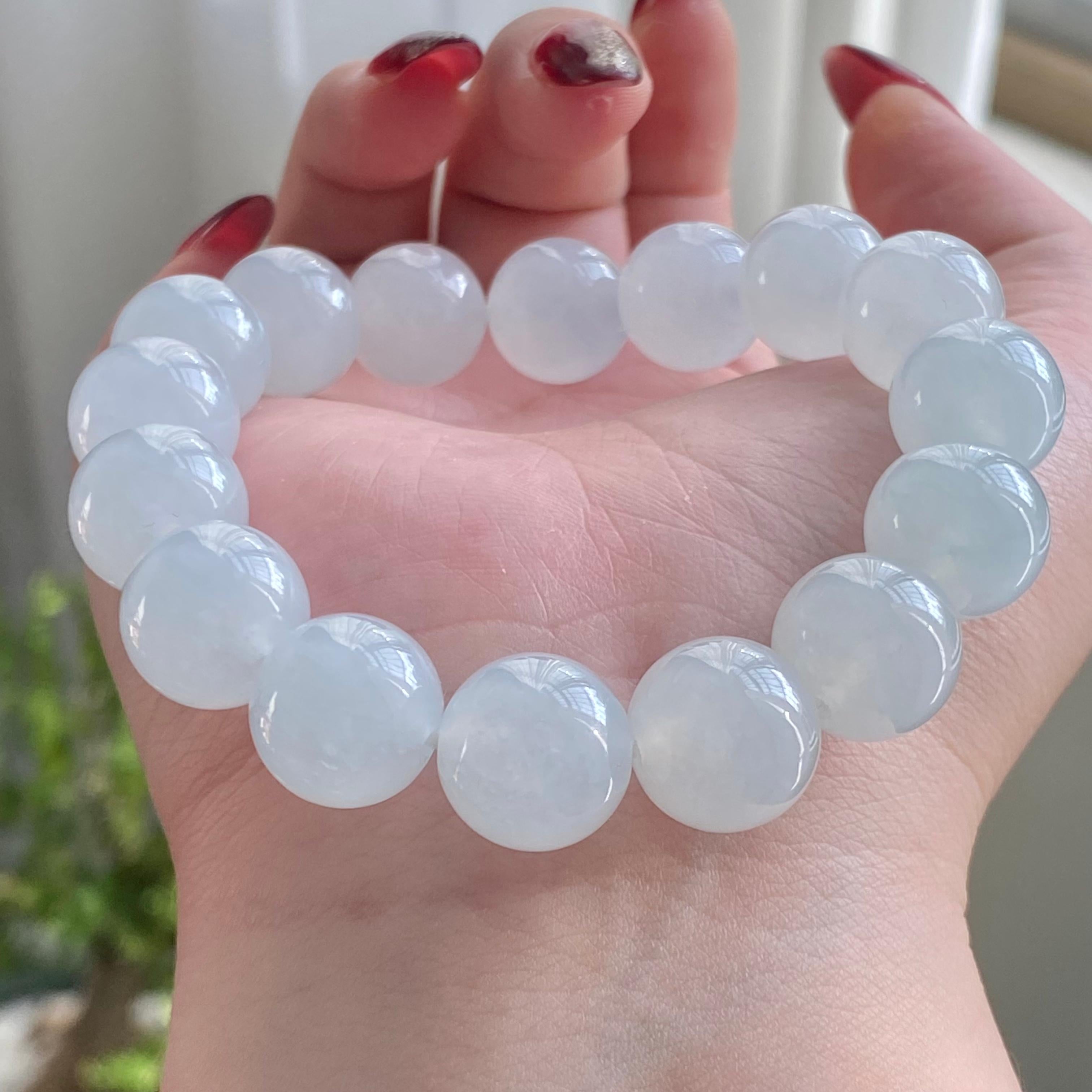 糯冰种白月光单圈手串（16颗）（yc213184）